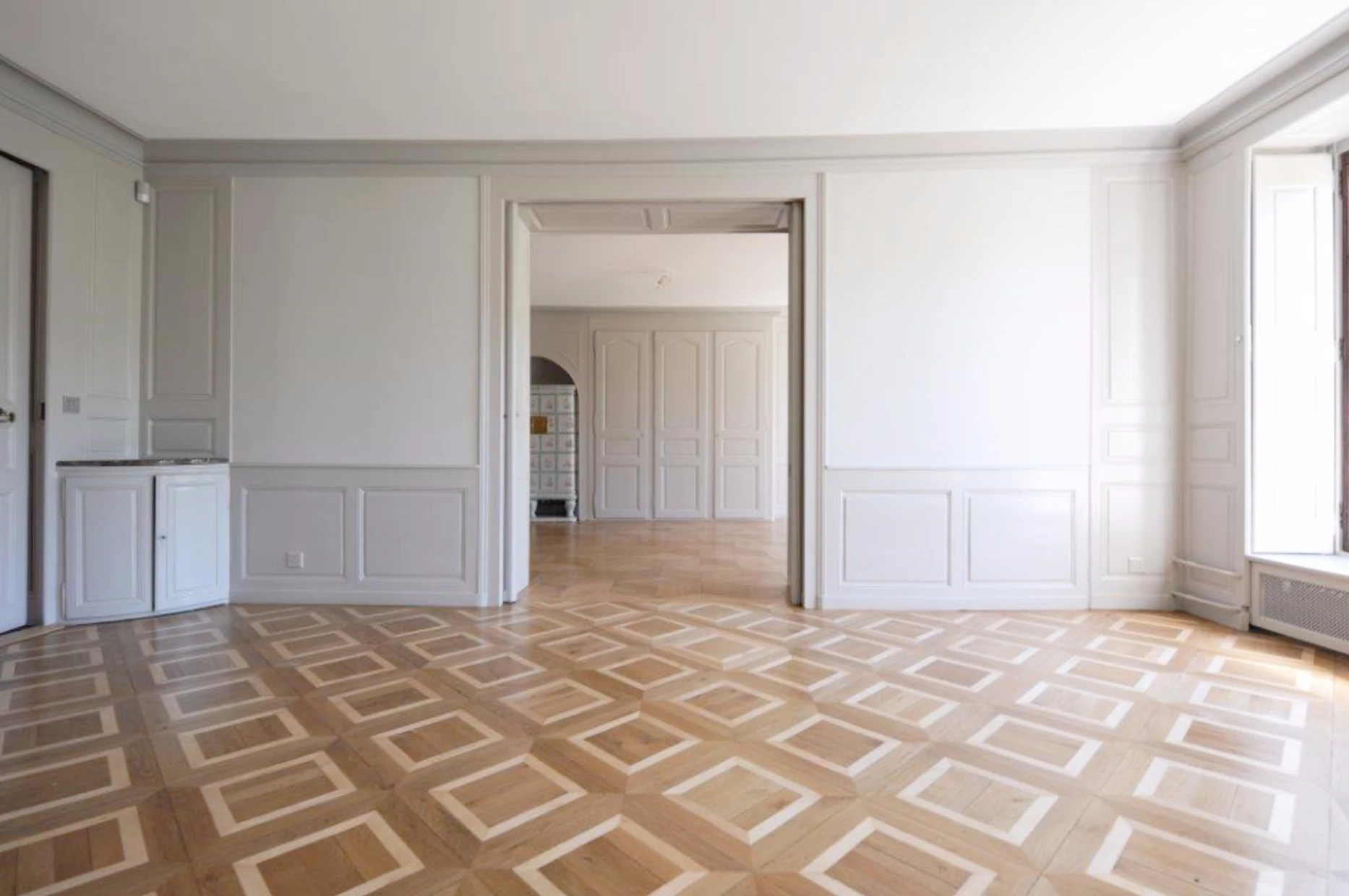 Restauration d'un appartement dans un bâtiment classé à Genève, bureau d'architecture à Genève, corpus architecture urbanisme