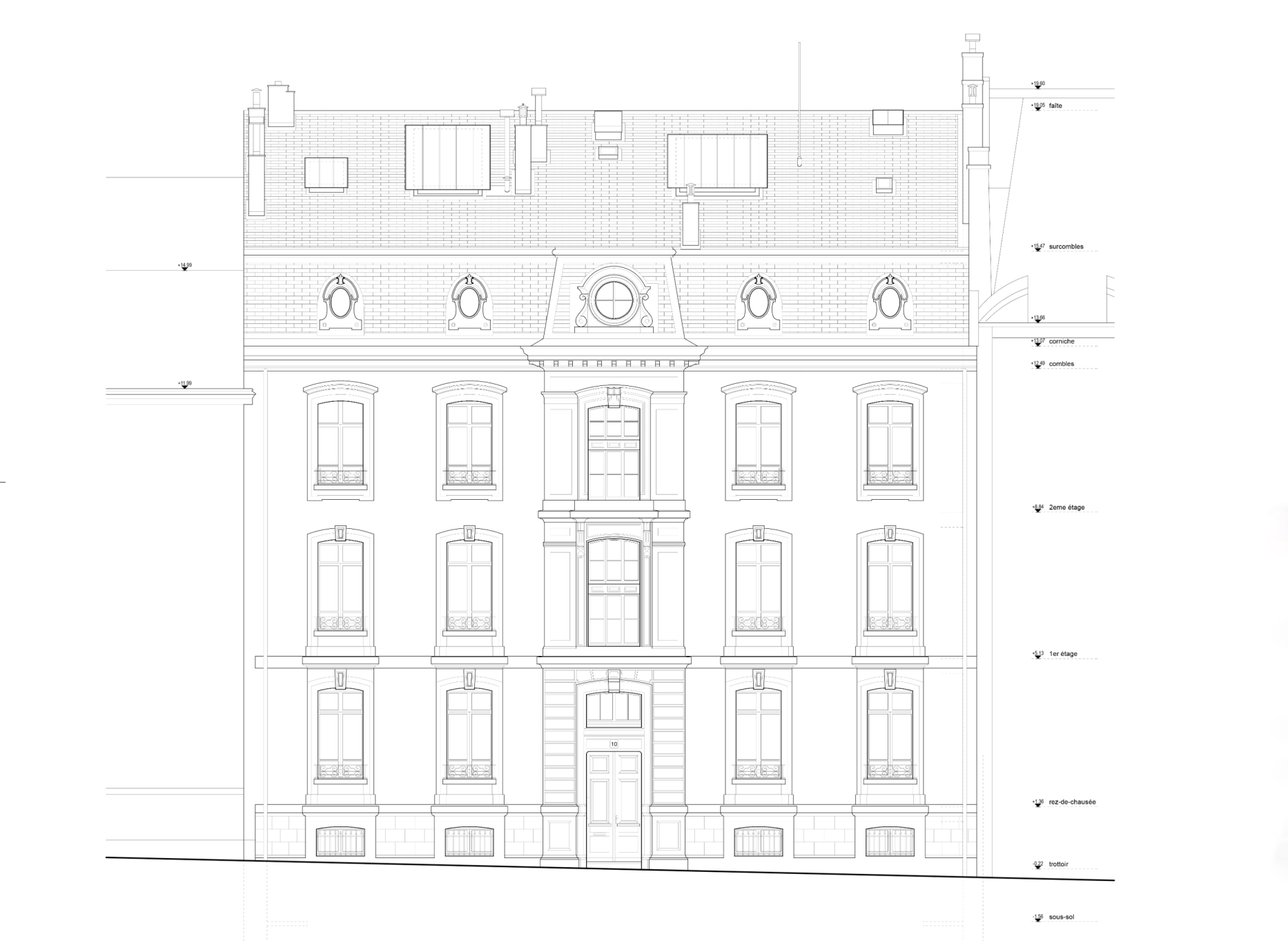 Restauration d'un immeuble protégé et transformation des combles à Genève, bureau d'architectes à Genève, corpus architecture urbanisme