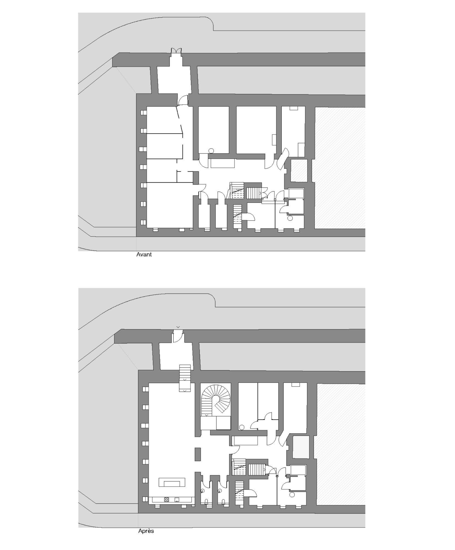 Construction of a gallery in a heritage building in Geneva, architectural firm in Geneva, corpus architecture urbanisme
