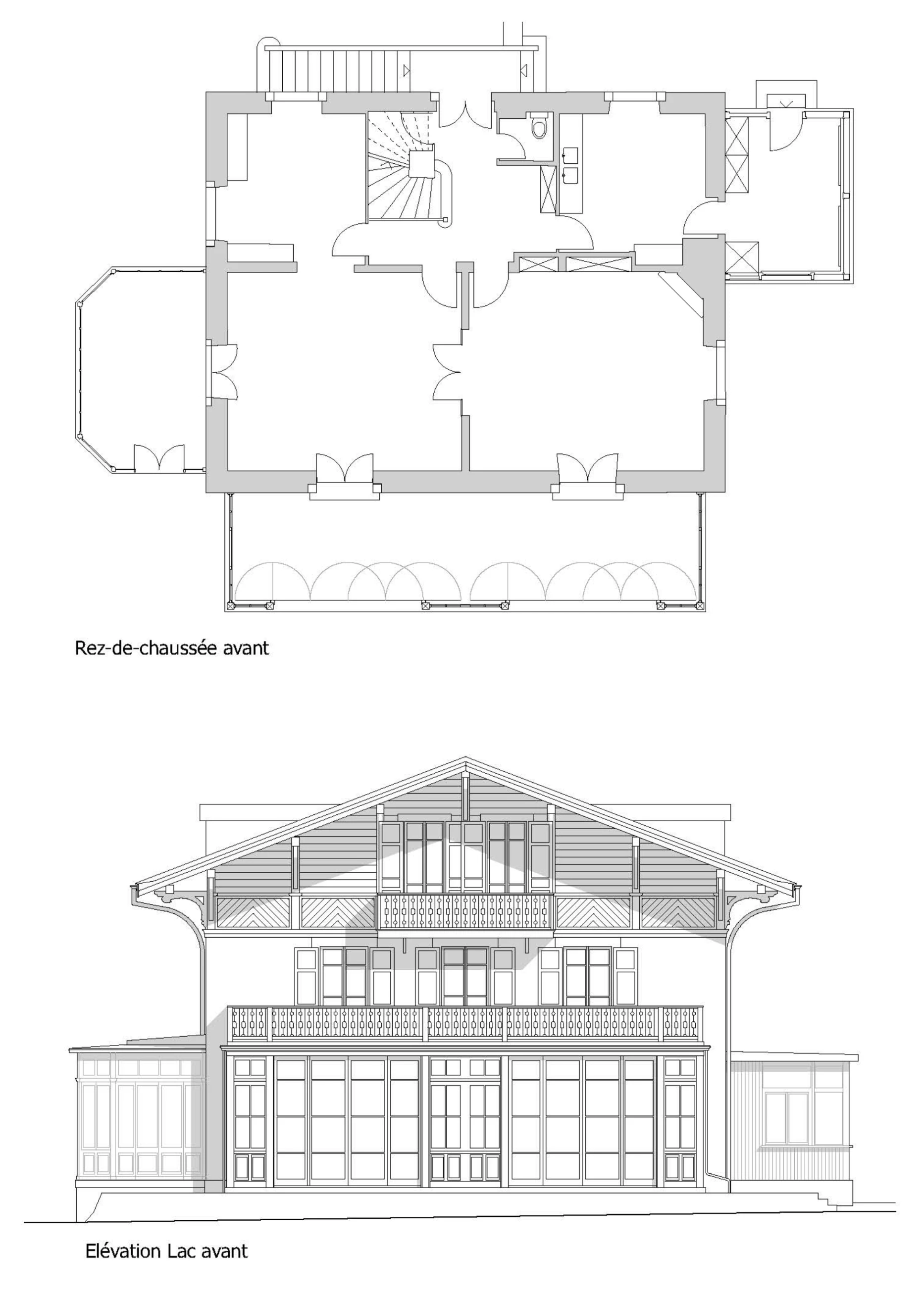 Renovation and conversion of a lakeside house on a protected site, Geneva architects, corpus architecture urbanisme