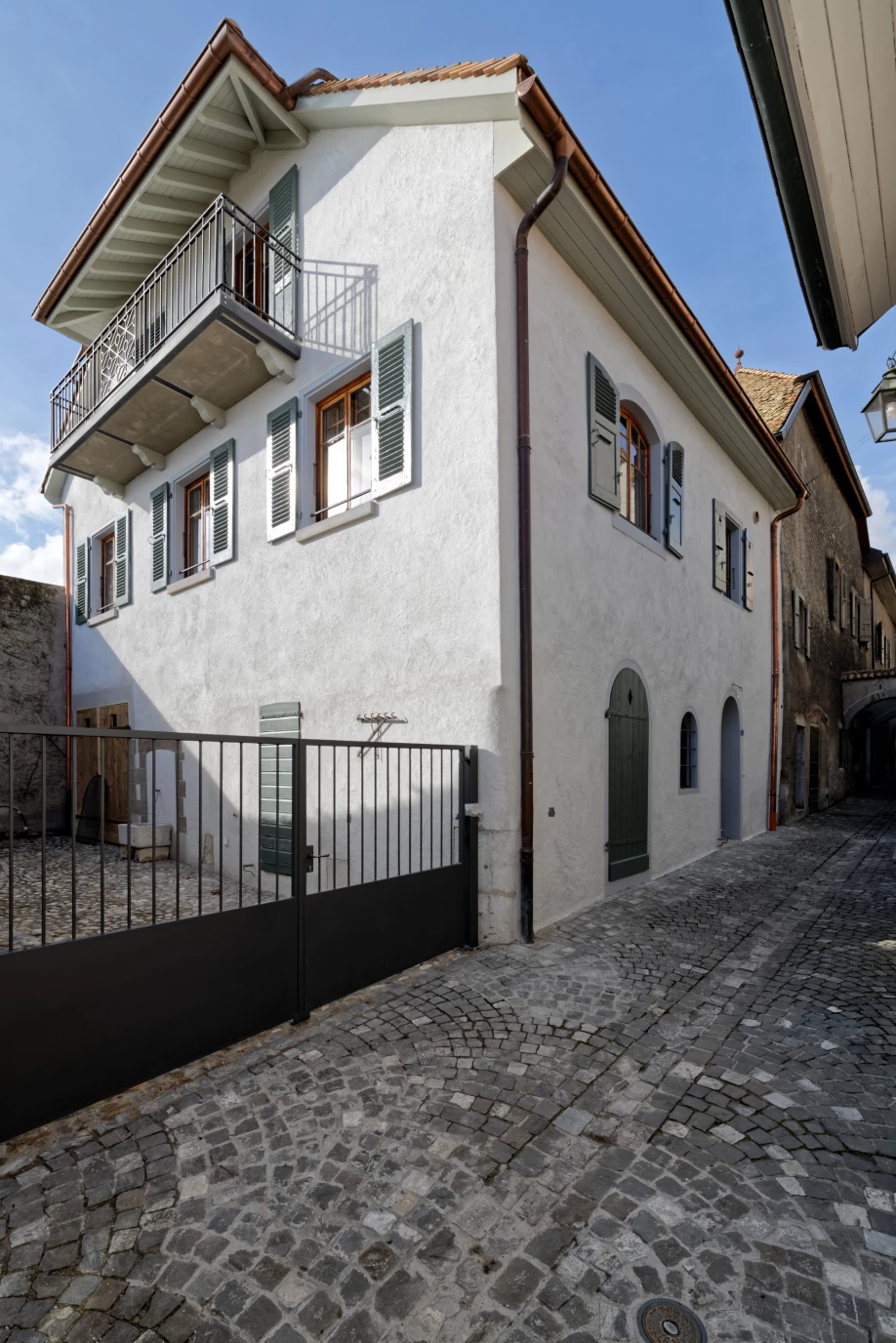 Renovation of a village house in a listed village in Coppet, Geneva architects, corpus architecture urbanisme