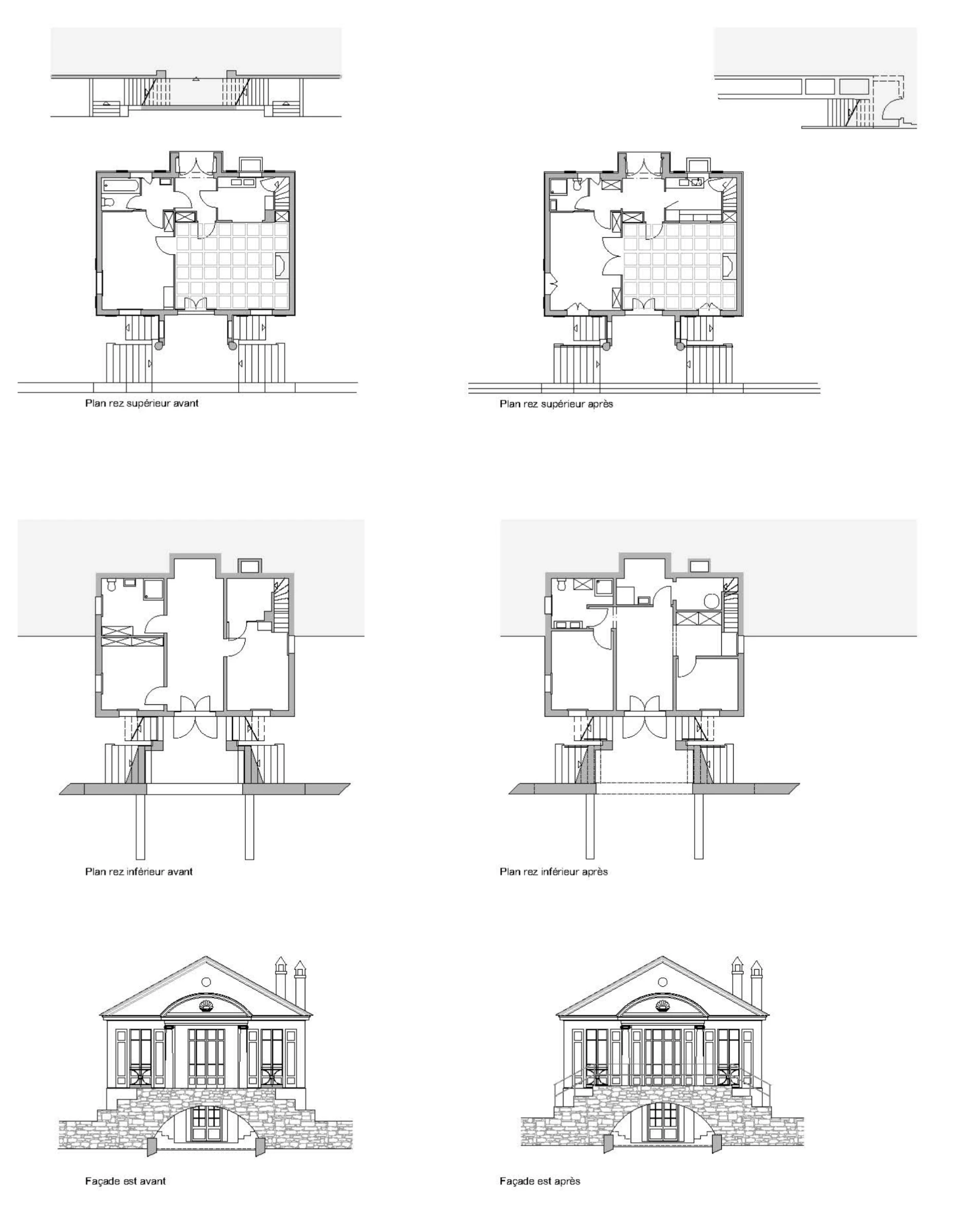 Rénovation d'une maison classée, patrimoniale du bord du lac de Genève, bureau d'architecte à Genève, corpus architecture urbanisme