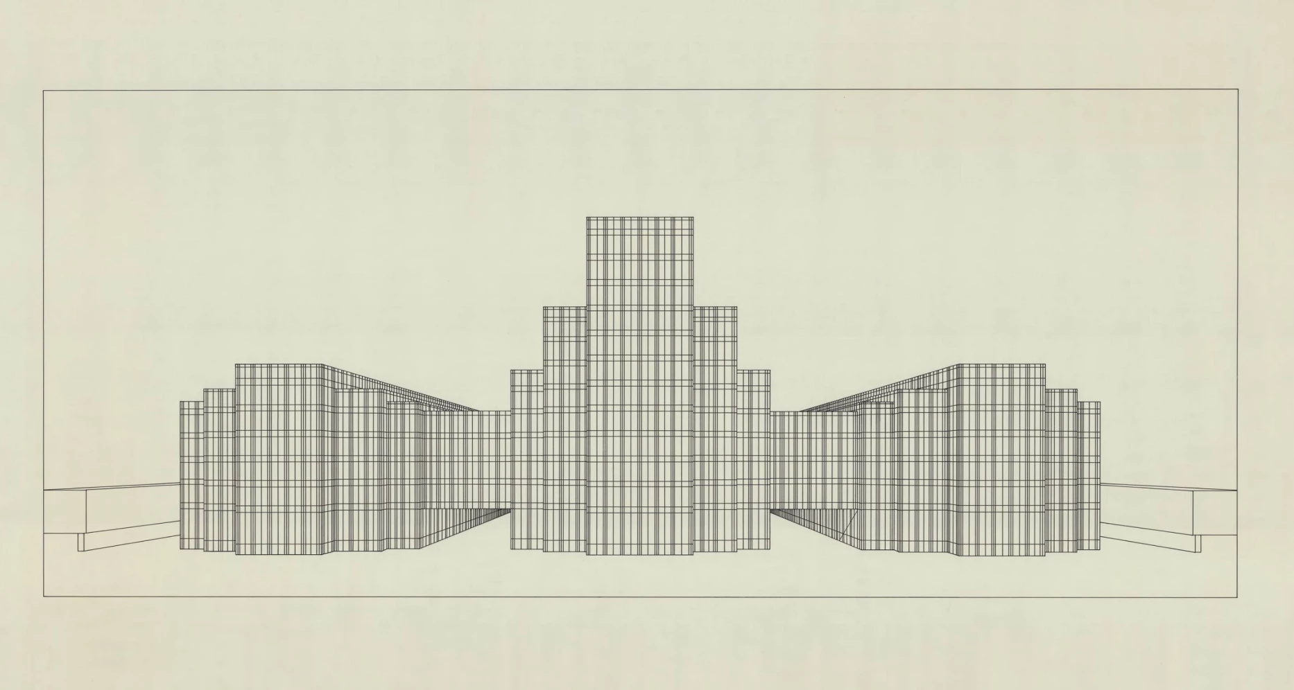 Dessin d'Alberto Sartoris, epfl, bureau d'architectes à Genève, corpus architecture urbanisme 
