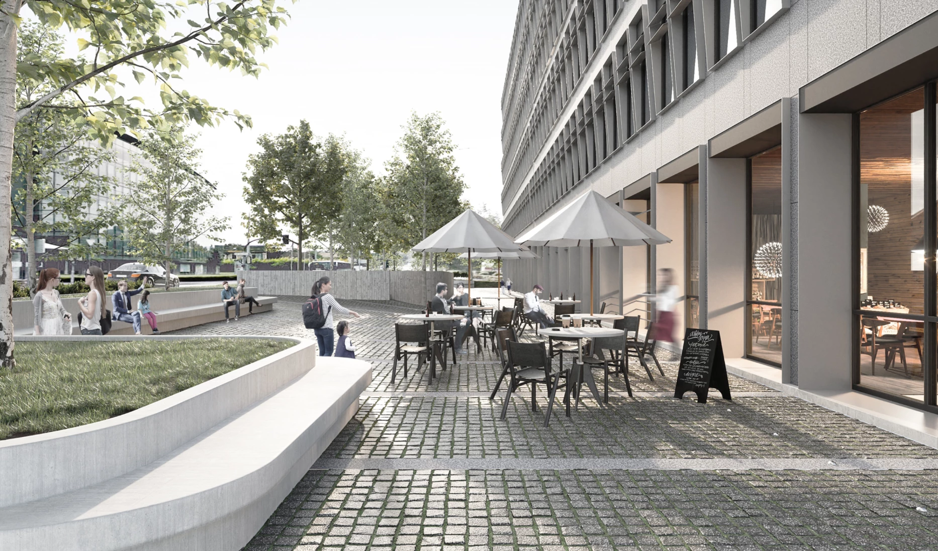 Design et construction d'un banc public à Genève, mobilier urbain, bureau d'architecte à Genève, corpus architecture urbanisme