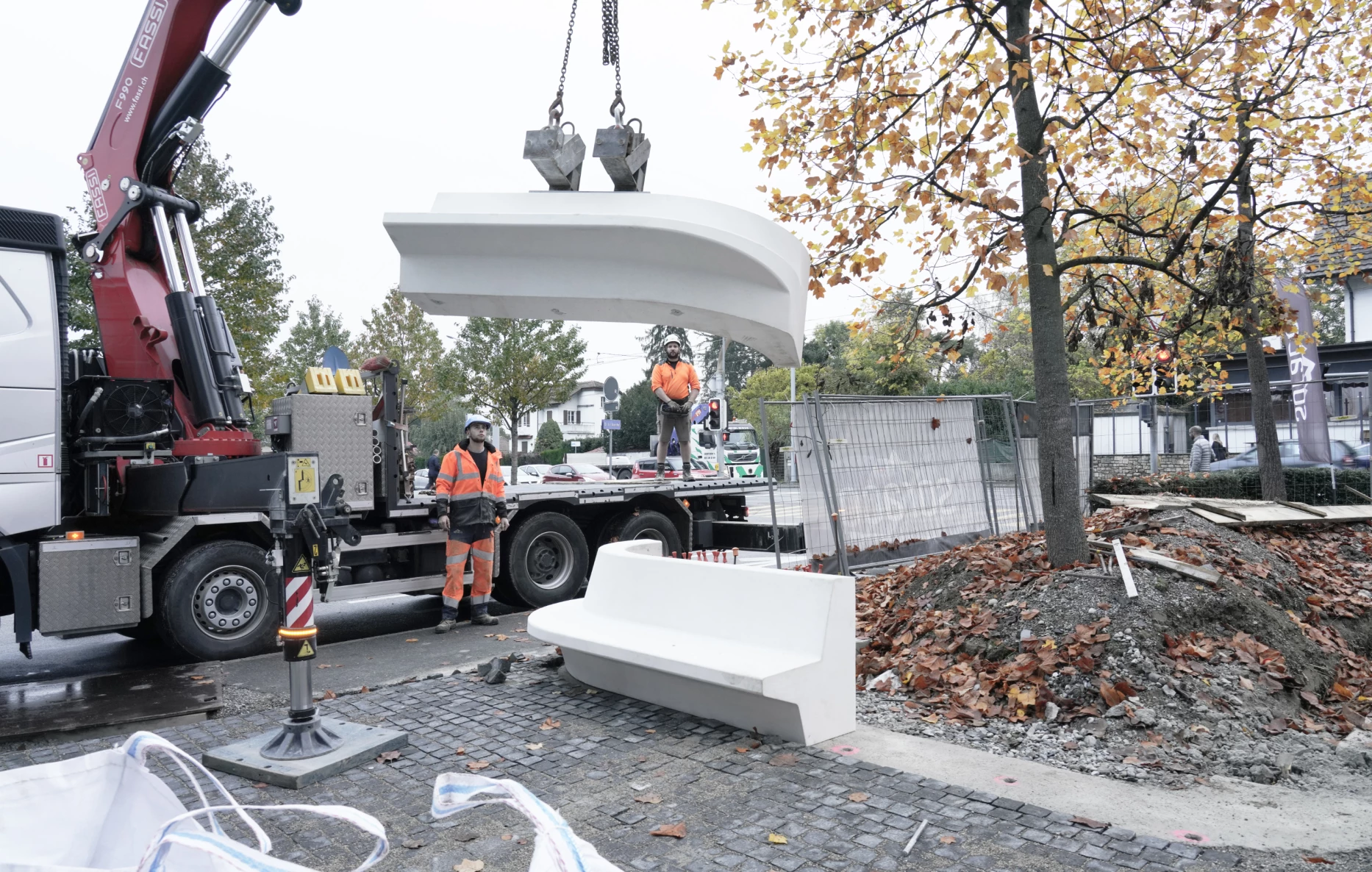 Design et construction d'un banc public à Genève, mobilier urbain, bureau d'architecte à Genève, corpus architecture urbanisme