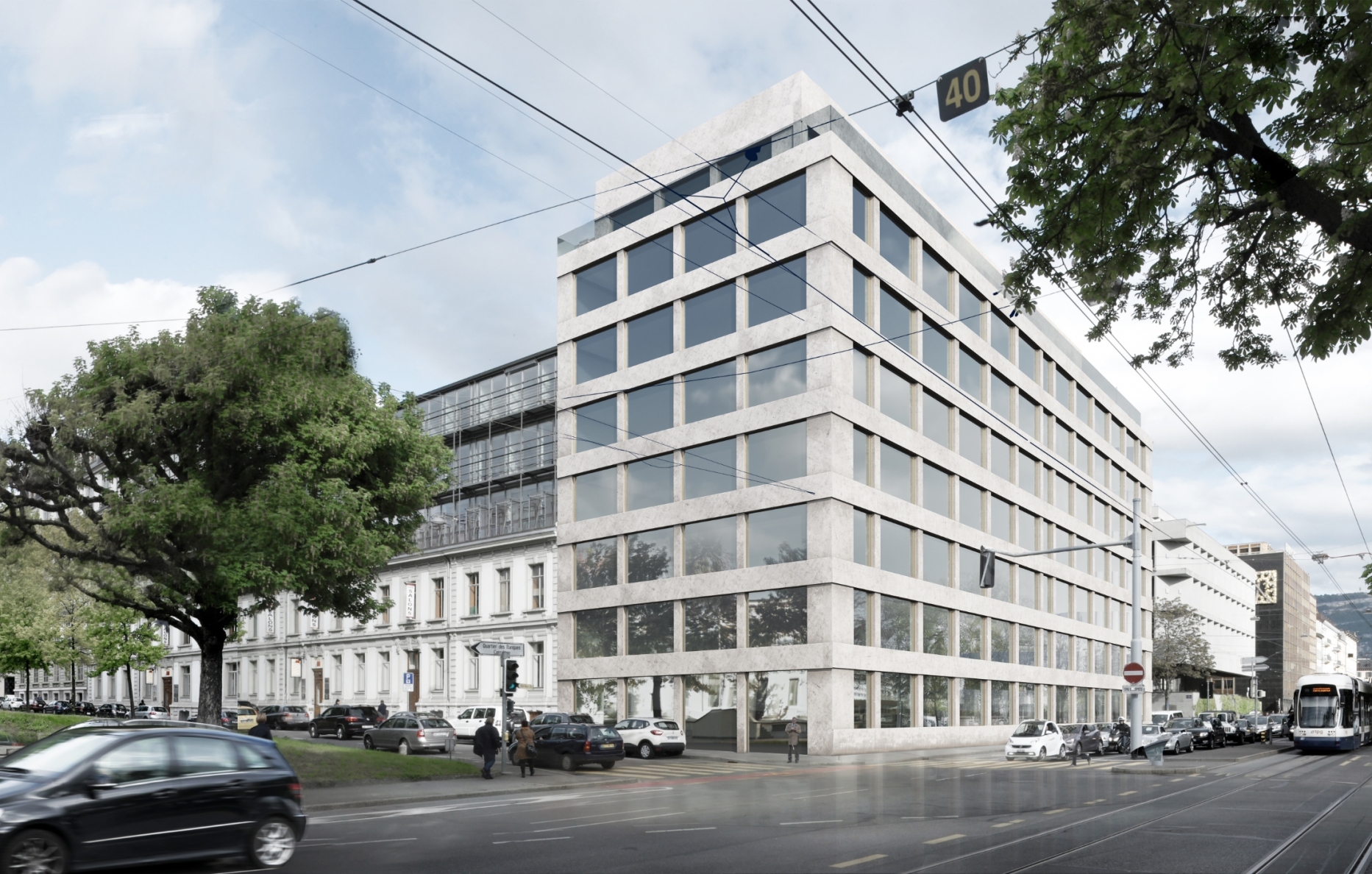 Etude pour la rénovation de l'enveloppe d'un bâtiment à Genève, bureau d'architecture à Genève, corpus architecture urbanisme