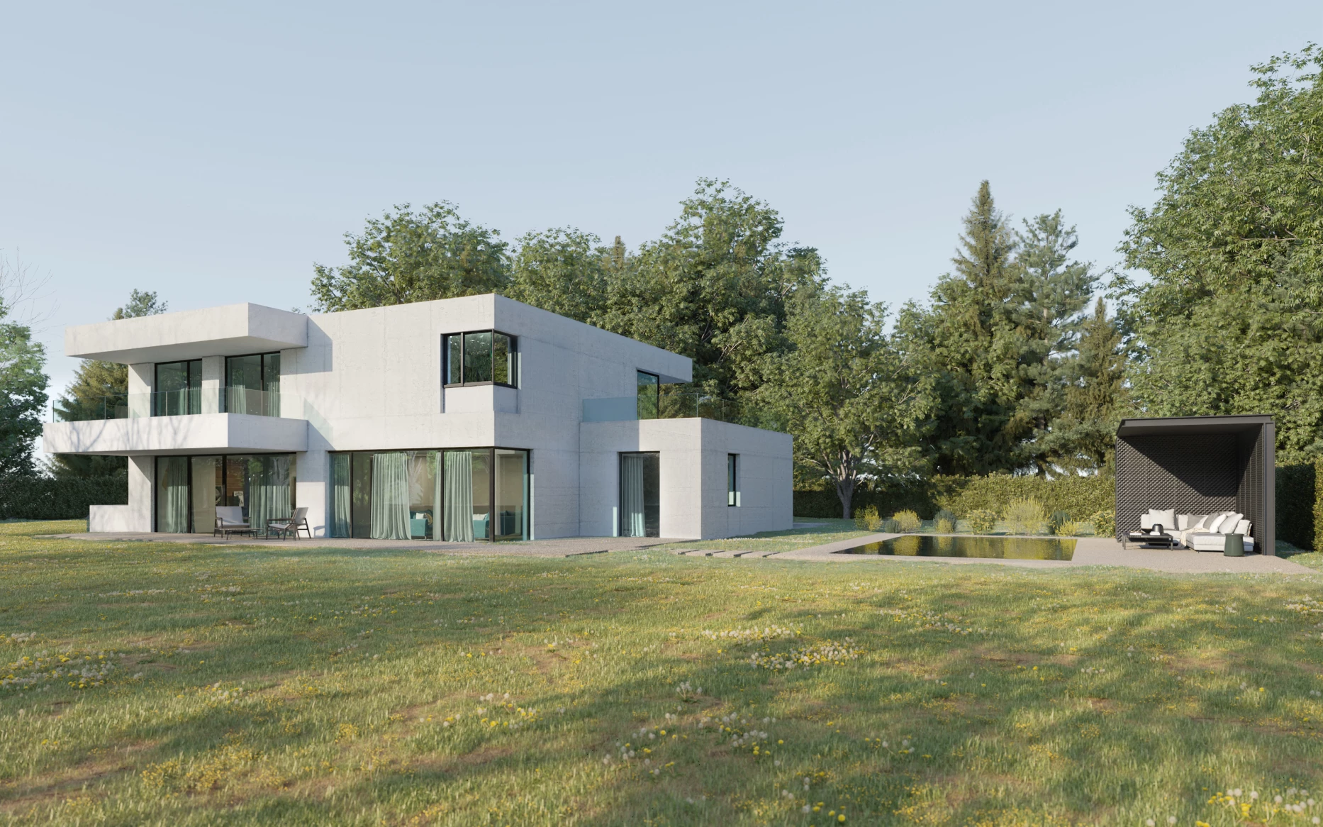 Construction d'une maison familiale neuve à Genève, bureau d'architecte à Genève, corpus architecture urbanisme