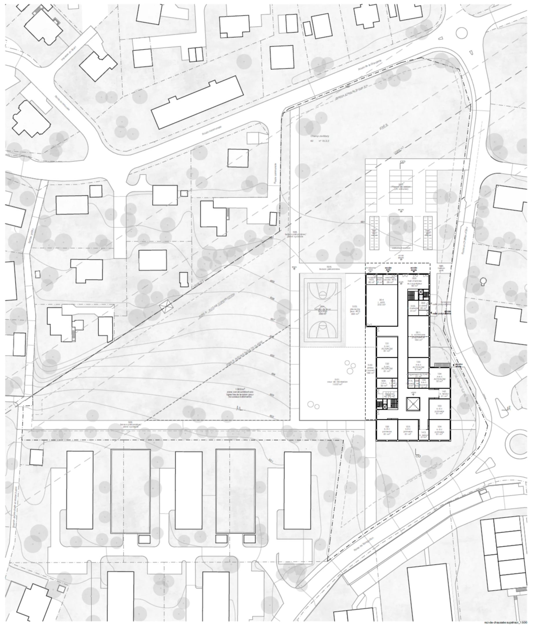 Competition for a school, architectural firm in Geneva, corpus architecture urbanisme