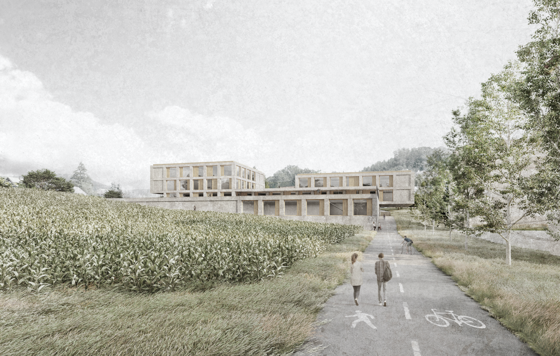 Concours pour une école, bureau d'architectes à Genève, corpus architecture urbanisme