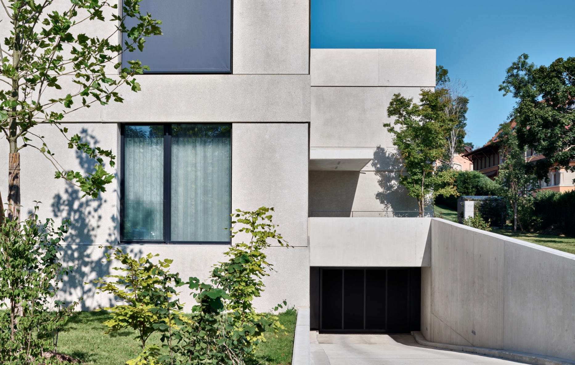 Construction of a residential building with flats in Genthod, architectural firm in Geneva, corpus architecture urbanisme