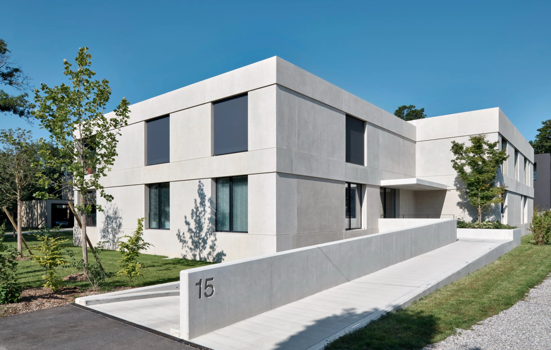 Construction d'un immeuble résidentiel, avec des appartements à Genthod, bureau d'architectes à Genève, corpus architecture urbanisme