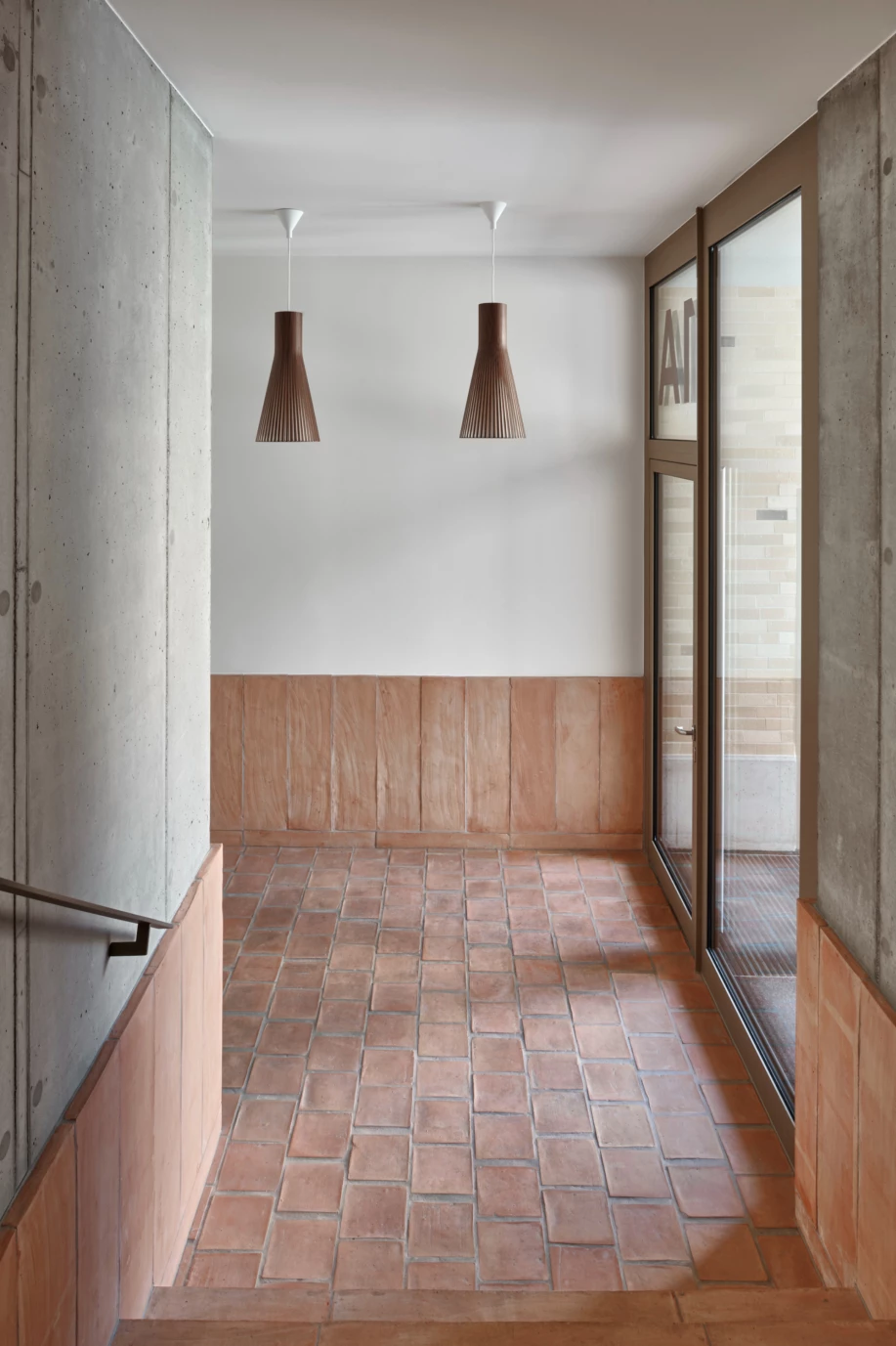 Construction of 3 brick flat blocks in Bellevue, Geneva, corpus architecture urbanisme