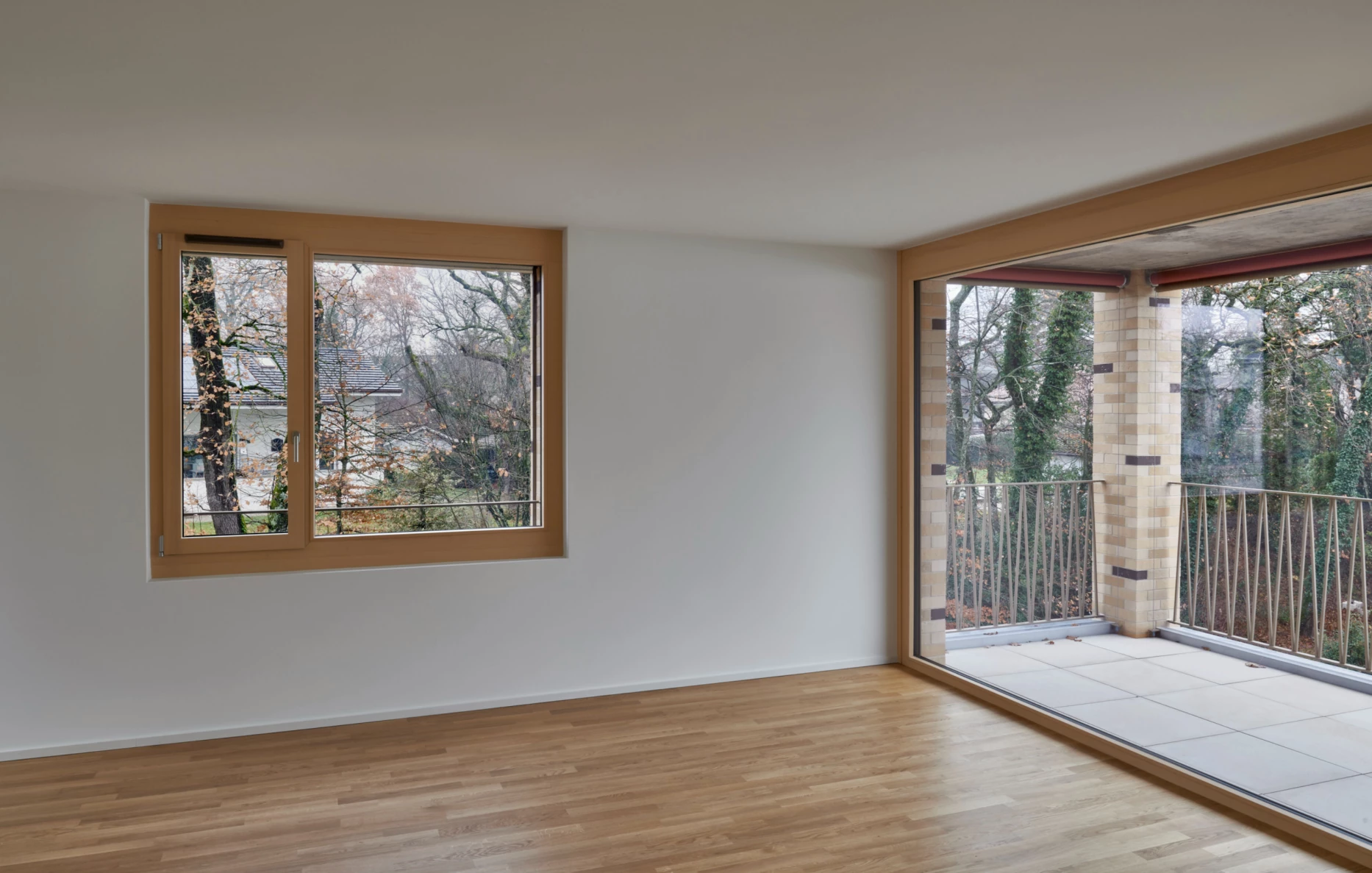 Construction of 3 brick flat blocks in Bellevue, Geneva, corpus architecture urbanisme