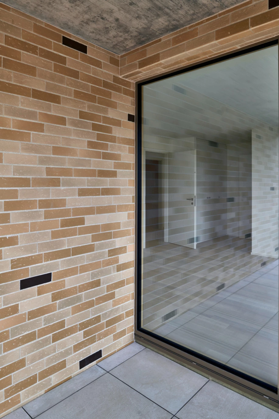 Construction of 3 brick flat blocks in Bellevue, Geneva, corpus architecture urbanisme