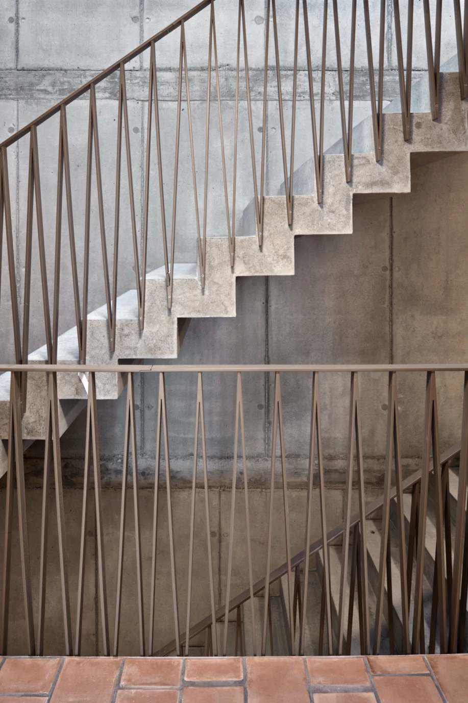 Construction of 3 brick flat blocks in Bellevue, Geneva, corpus architecture urbanisme