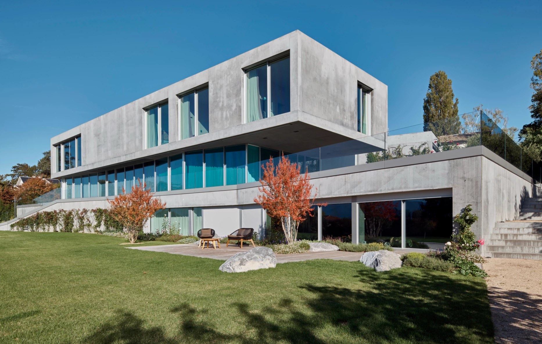 Construction d'une maison contemporaine individuelle à Genève, bureau d'architectes à Genève, corpus architecture urbanisme