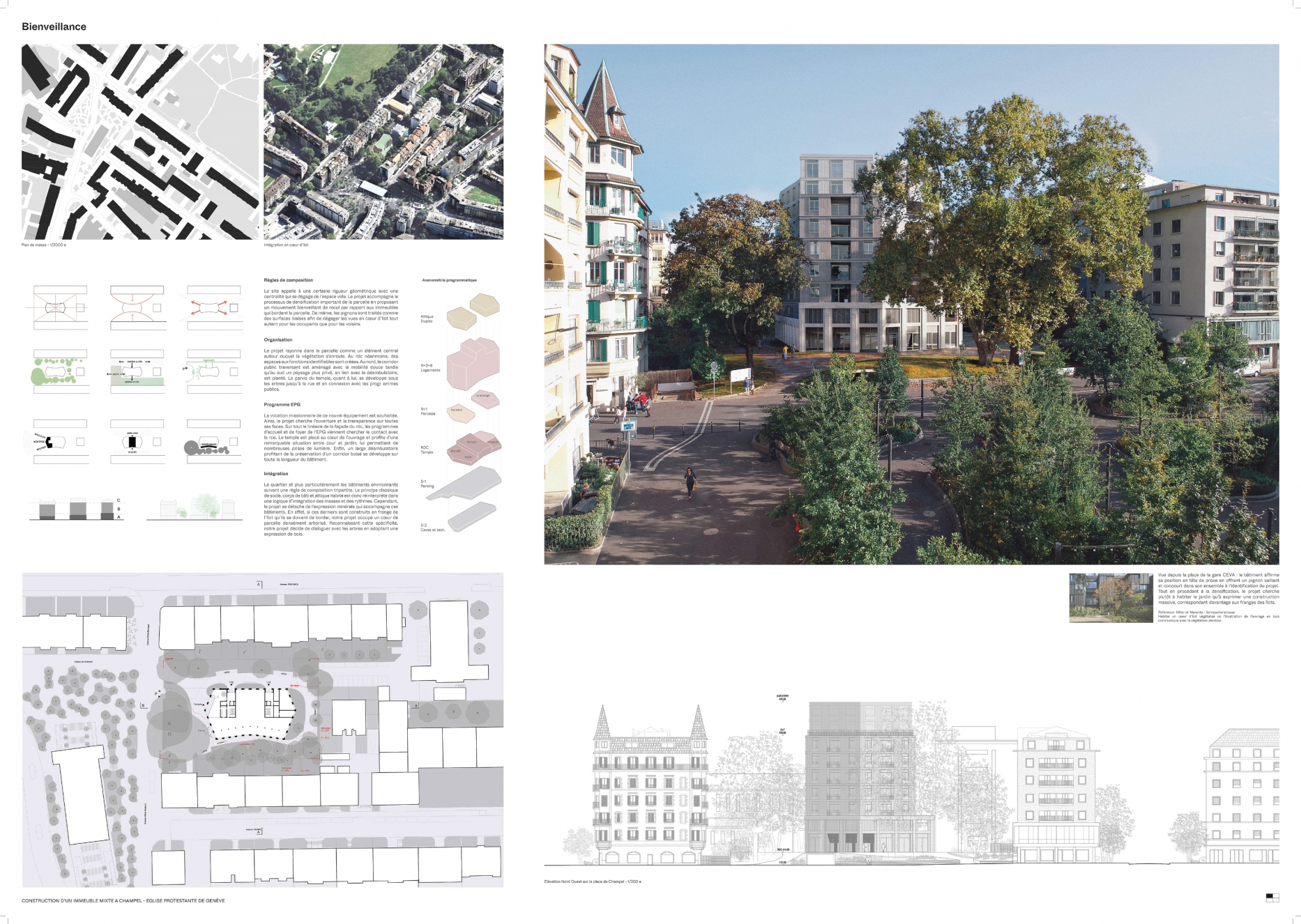Concours pour un immeuble mixte à Genève, archiplein, bureau d'architecte à Genève, corpus architecture urbanisme