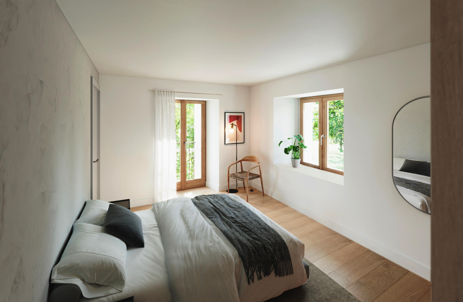 Transformation d'une maison villageoise en deux appartements, bureau d'architecte à Genève, Corpus architecture urbanisme