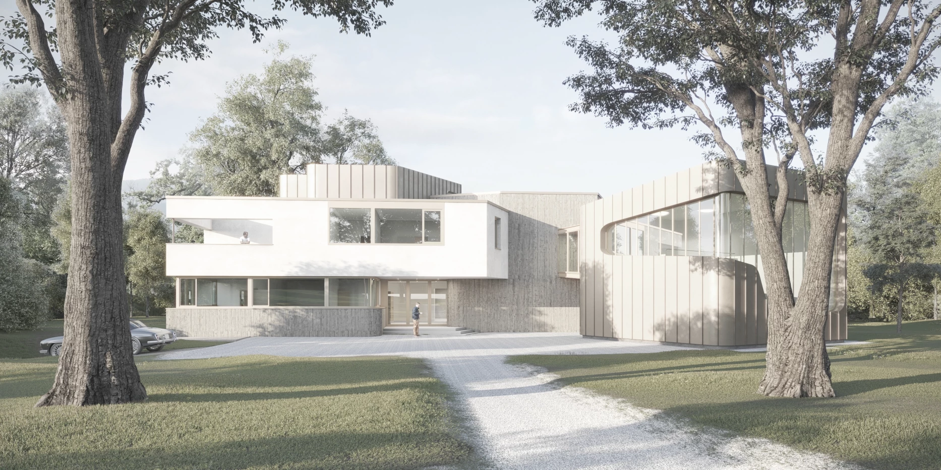 Construction of a detached house with an artist's studio, Geneva architects office, corpus architecture urbanisme