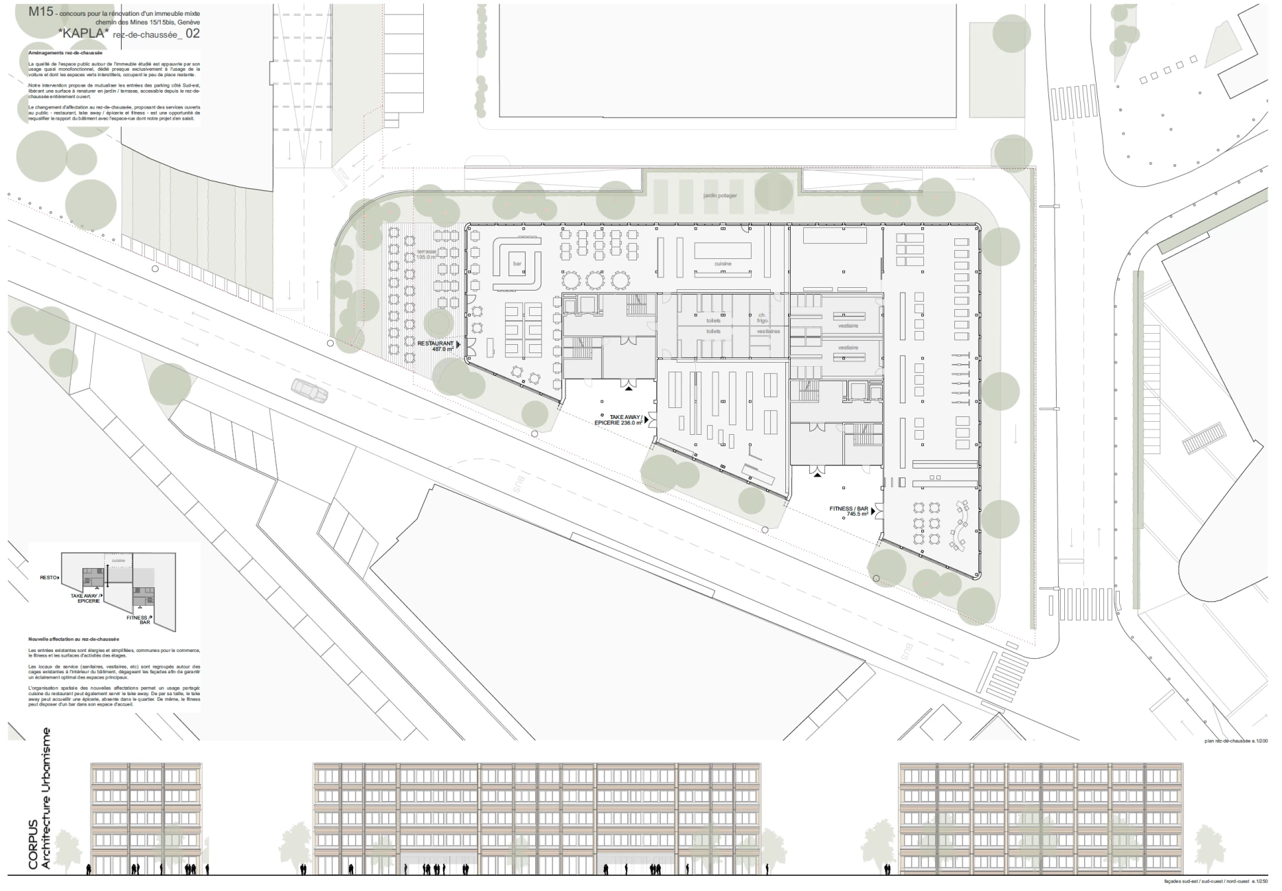 Competition for the energy renovation of a mixed-use building, Bureau d'architectes, Geneva, corpus architecture urbanisme