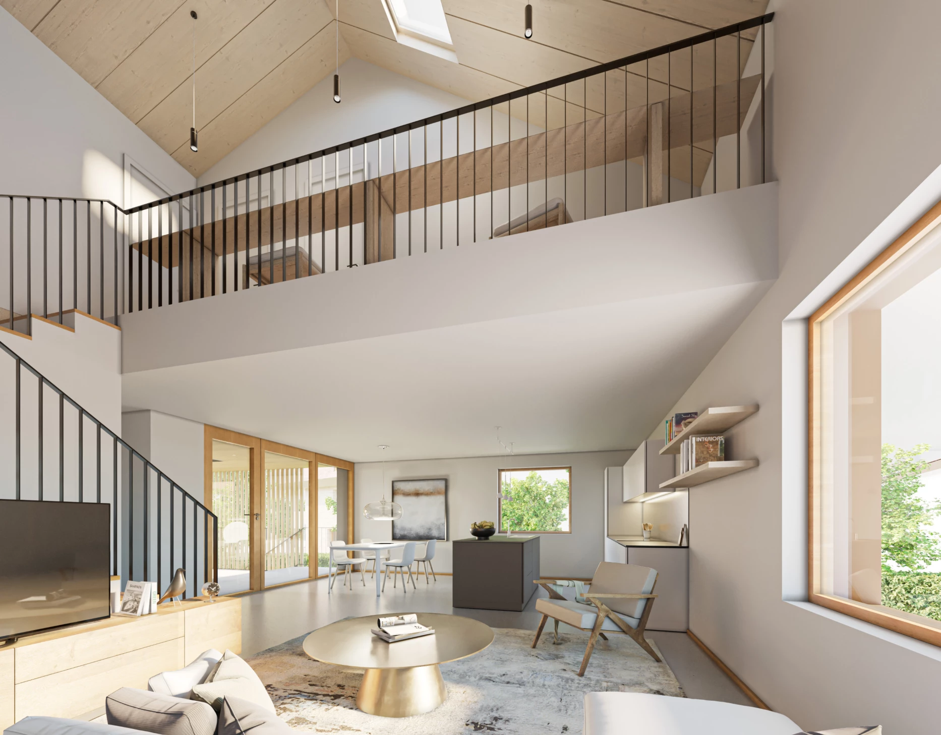 Construction de 2 immeubles d'habitation et une maison en plein centre d'un village, Bureau d'architecte à Genève, corpus architecture urbanisme