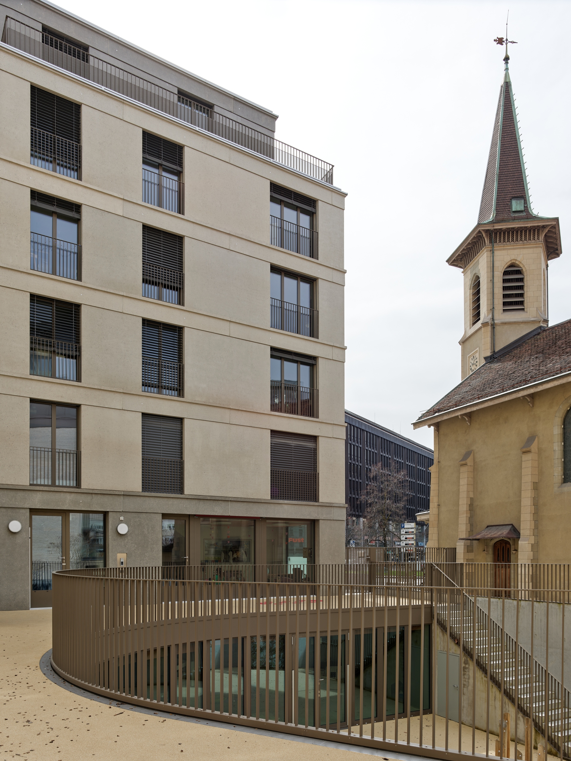 Construction of a residential building with a crèche in Geneva, Geneva architect office, corpus architecture urbanisme
