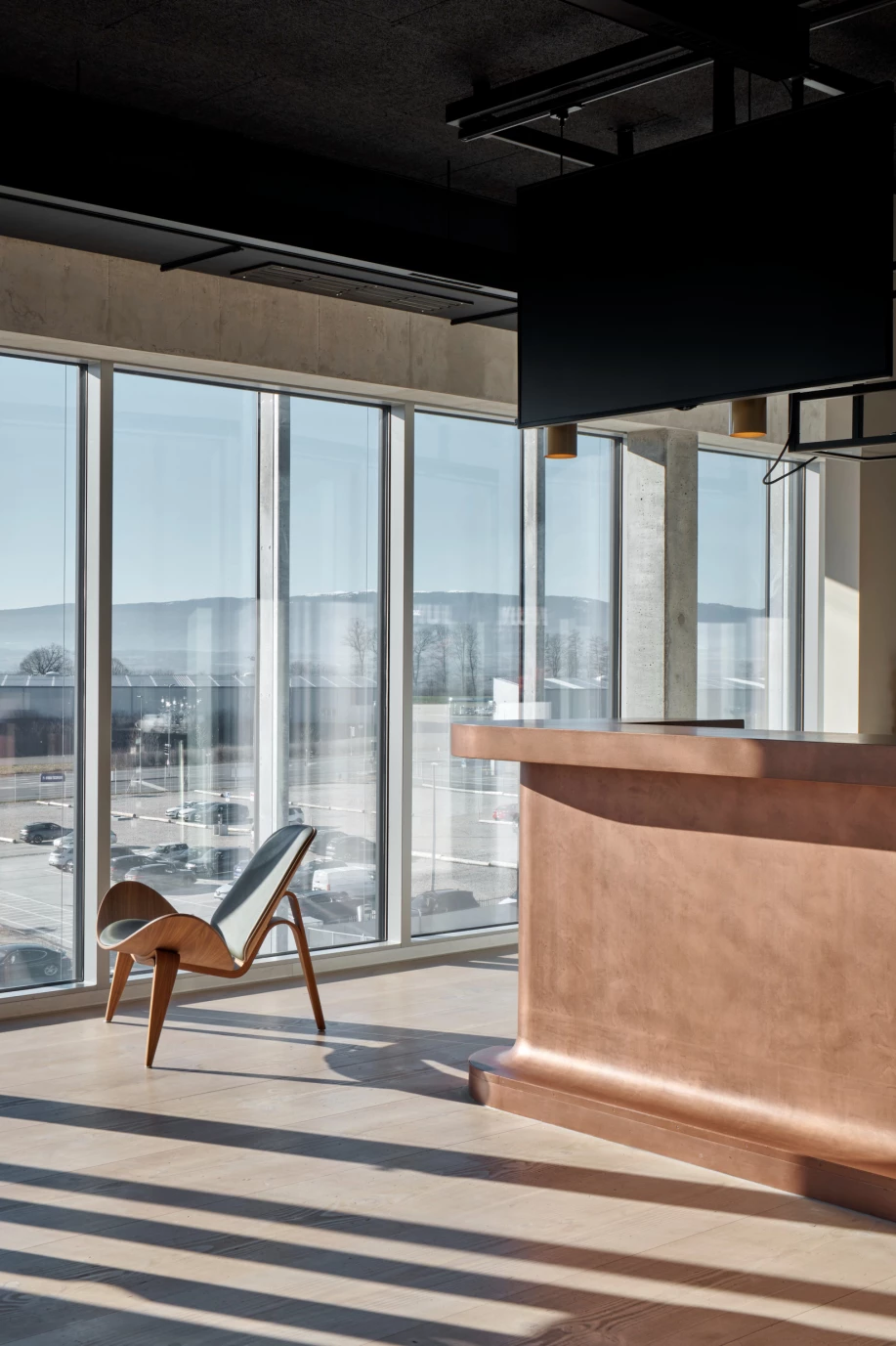 Aménagement intérieur du stade de football de la Tuilière à Lausanne, bureau d'architectes à Genève, corpus architecture urbanisme